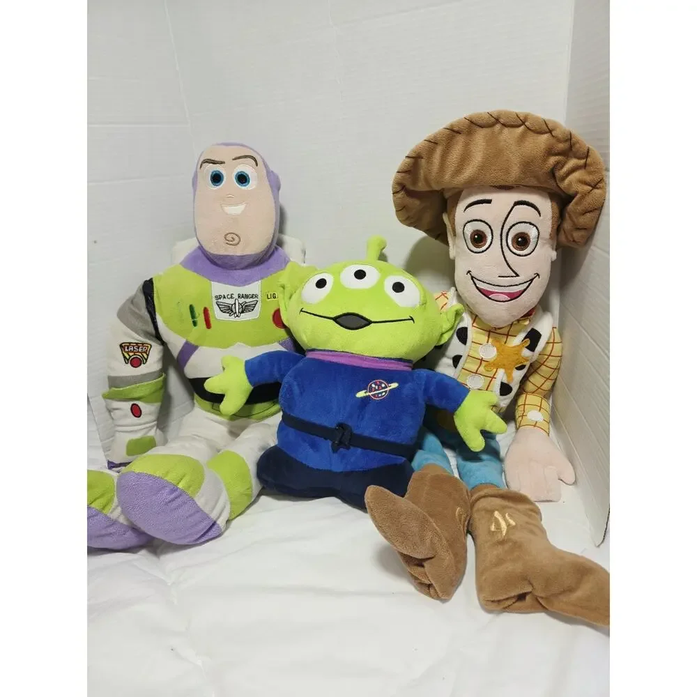 Disney Toy Story Woody 24”Buzz Lightyear 21” Alien 11' Large Stuffed Plush Jumbo